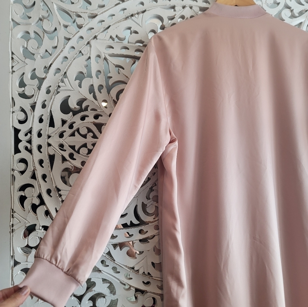 DAYA BY ZENDAYA ELEGANT SATIN DRESS/JACKET IN  SOFT PINK WOMENS SIZE SMALL - Picture 8 of 16